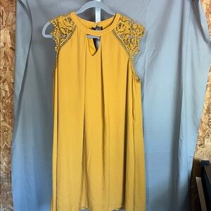 She+sky Sleeveless Dress Mustard